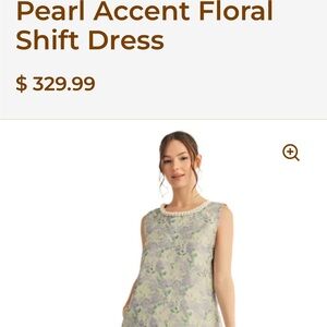 Pearl collar shift dress